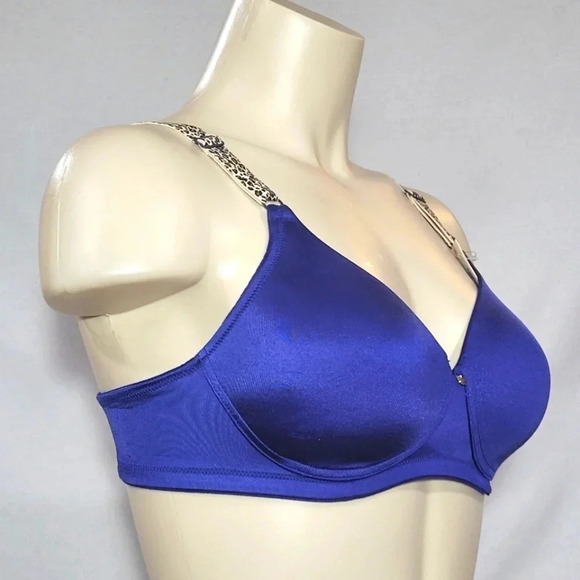 36B Warner's 1281 Secret Makeover Lift Wire-Free Bra Blue NWT - Picture 3 of 4